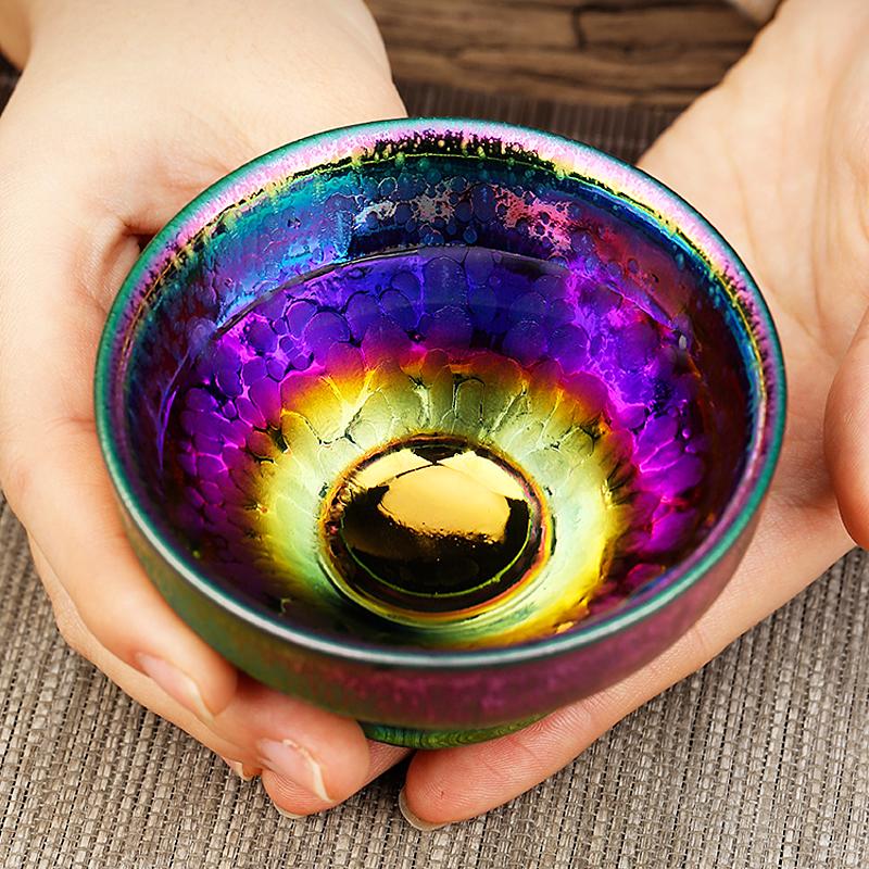 Seven-Color Kiln-Transformed Jianzhan Teacup