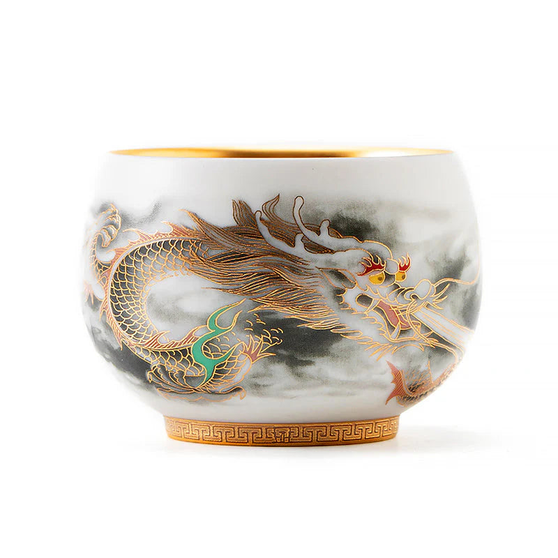 The Dragon Golden Tenmoku Tea Cup