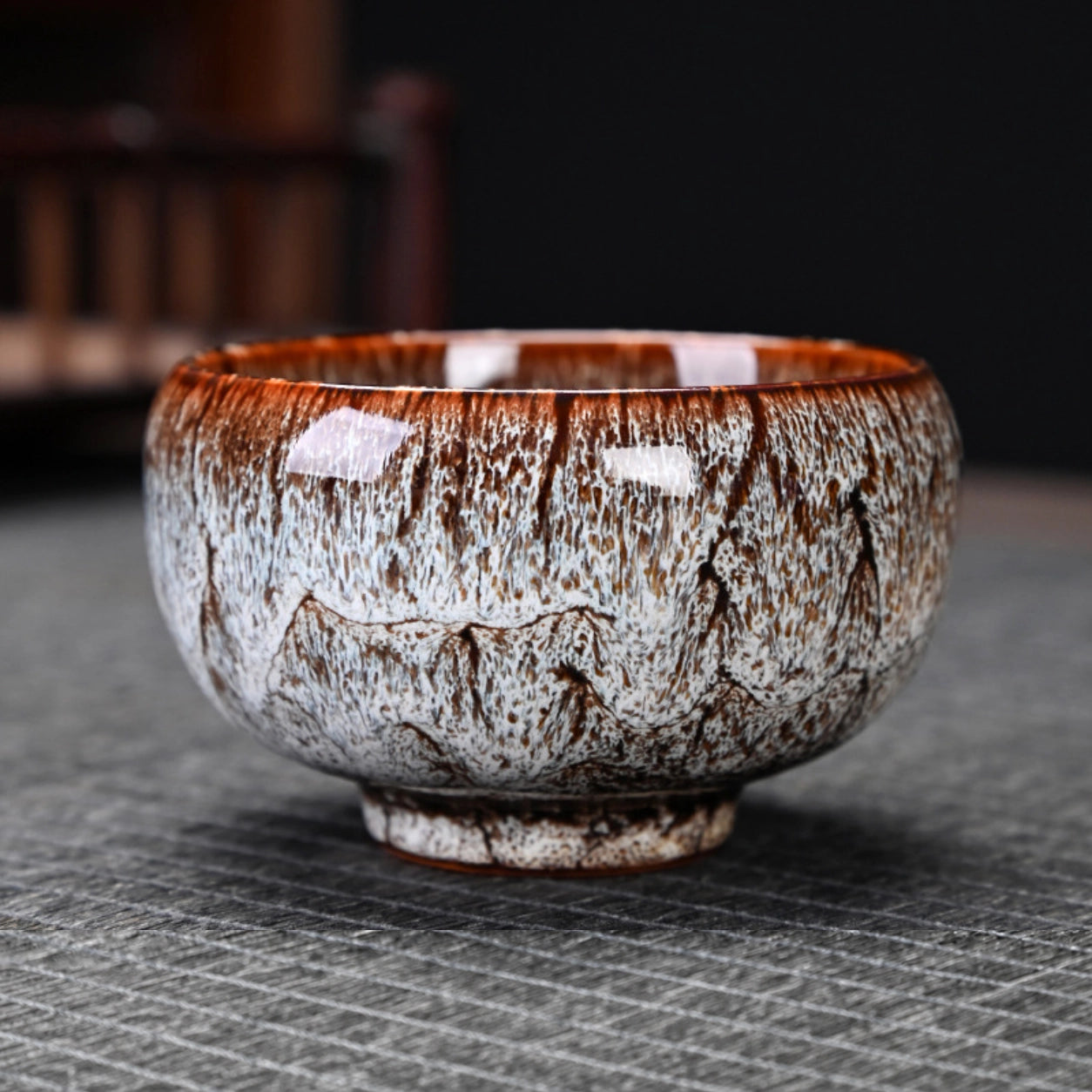 Luohan-style Kiln-transmutation Glaze Tenmoku Tea Cup