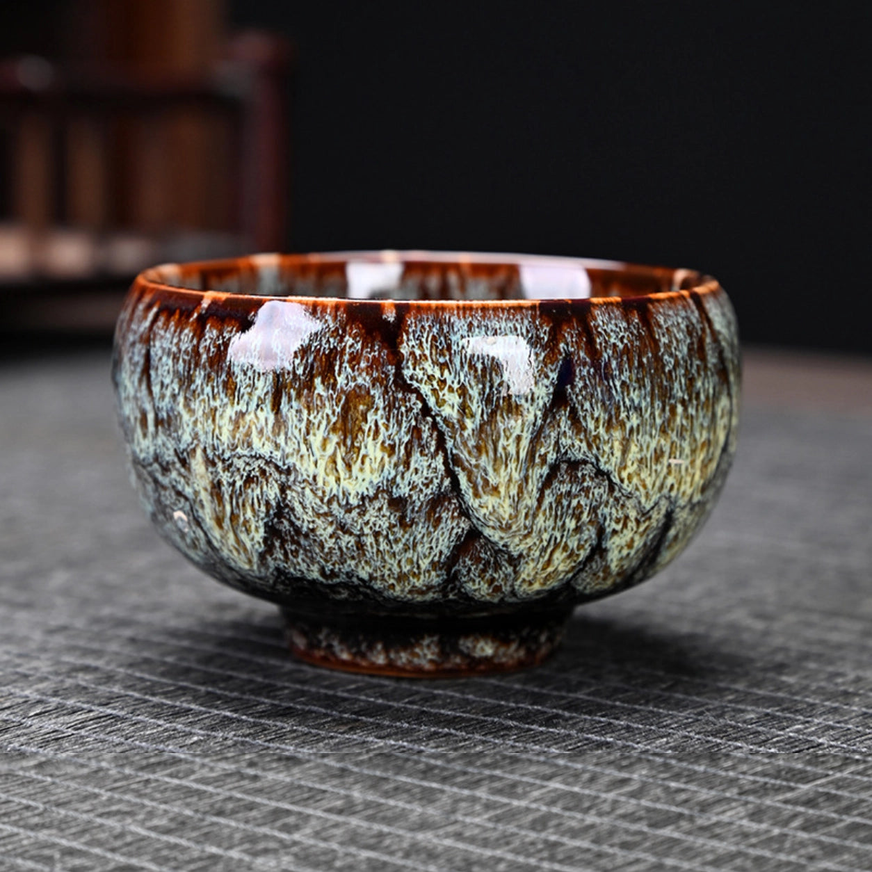 Luohan-style Kiln-transmutation Glaze Tenmoku Tea Cup