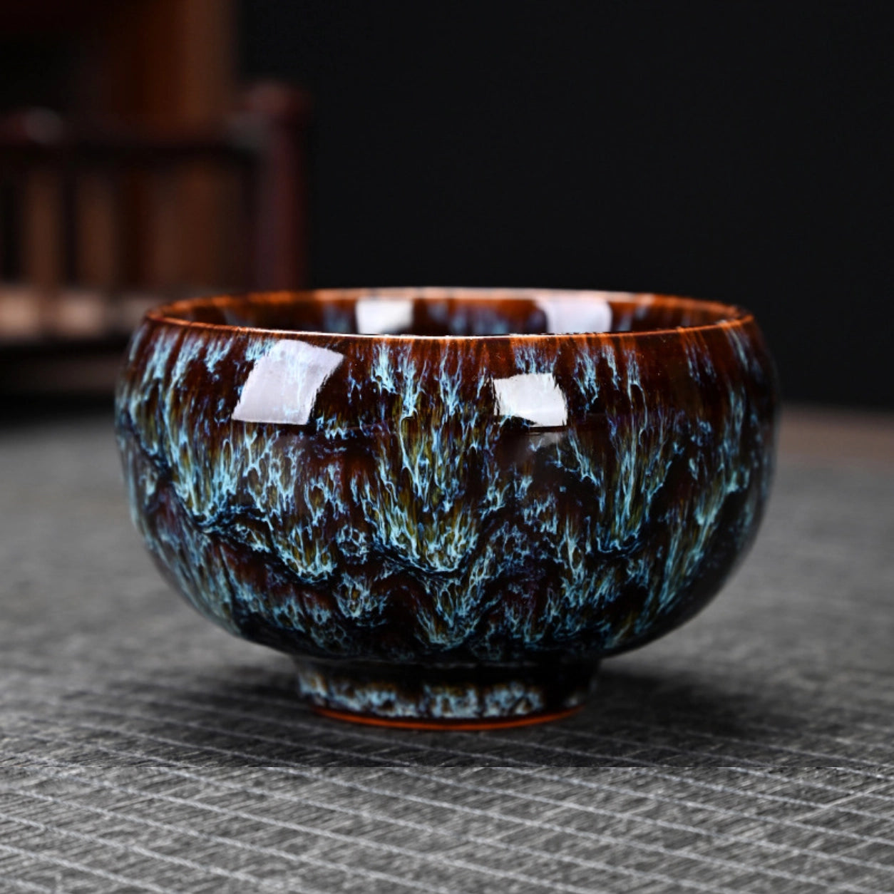 Luohan-style Kiln-transmutation Glaze Tenmoku Tea Cup