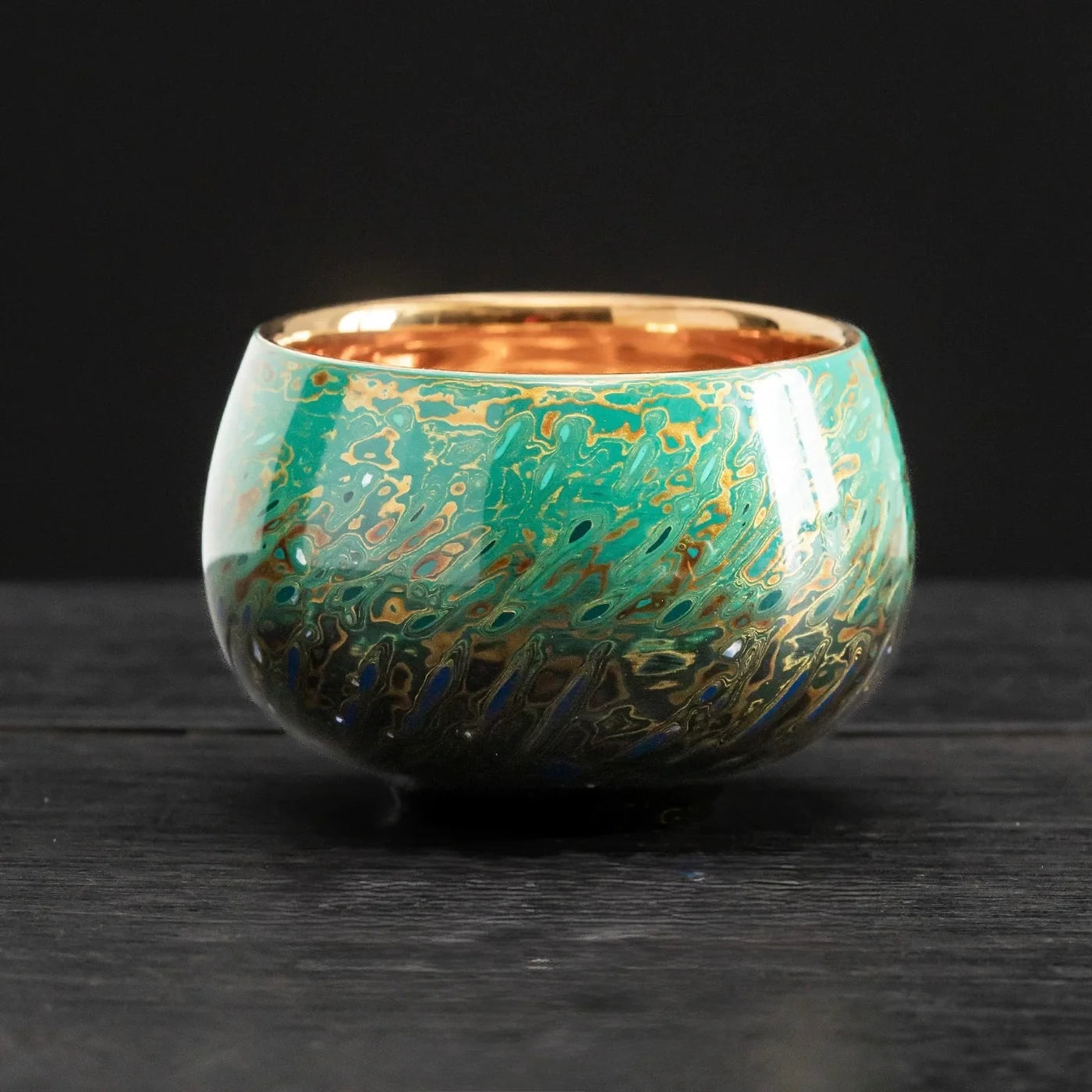 Midnight Radiance Handcrafted Raden Lacquerware Cup