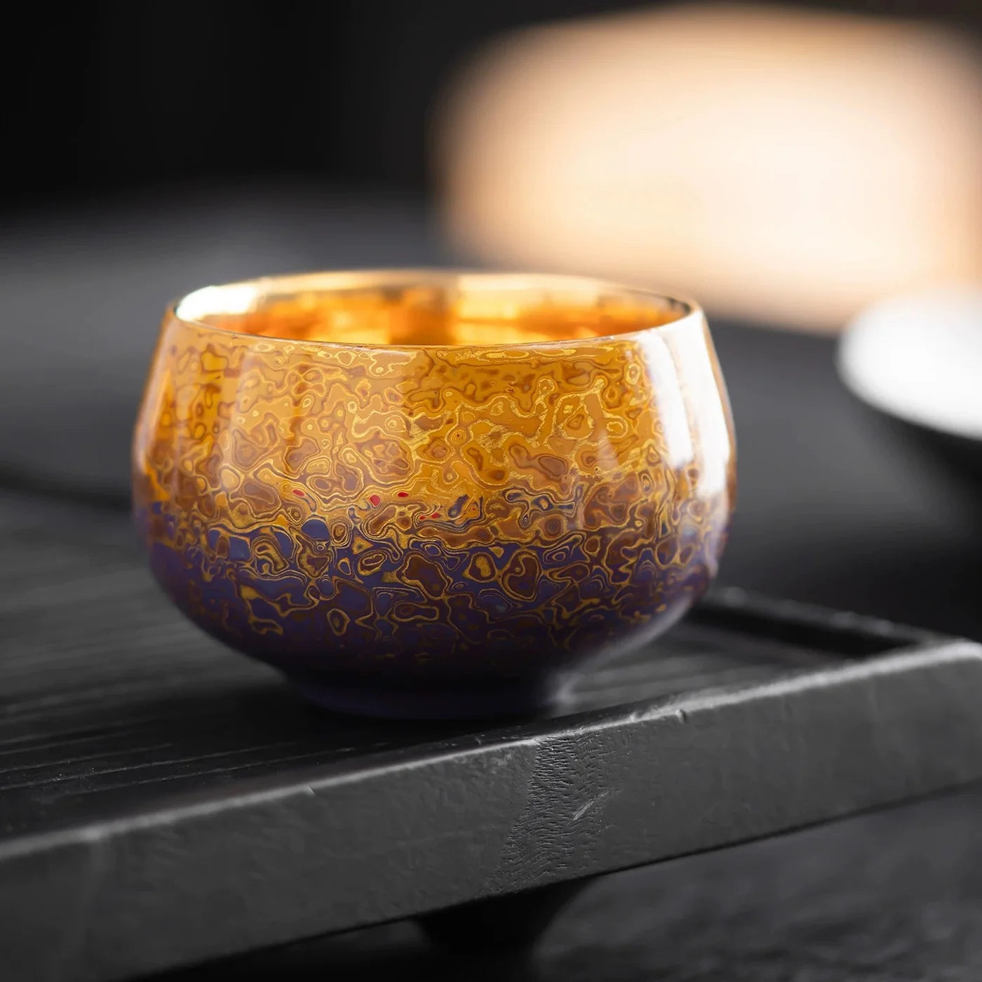Midnight Radiance Handcrafted Raden Lacquerware Cup