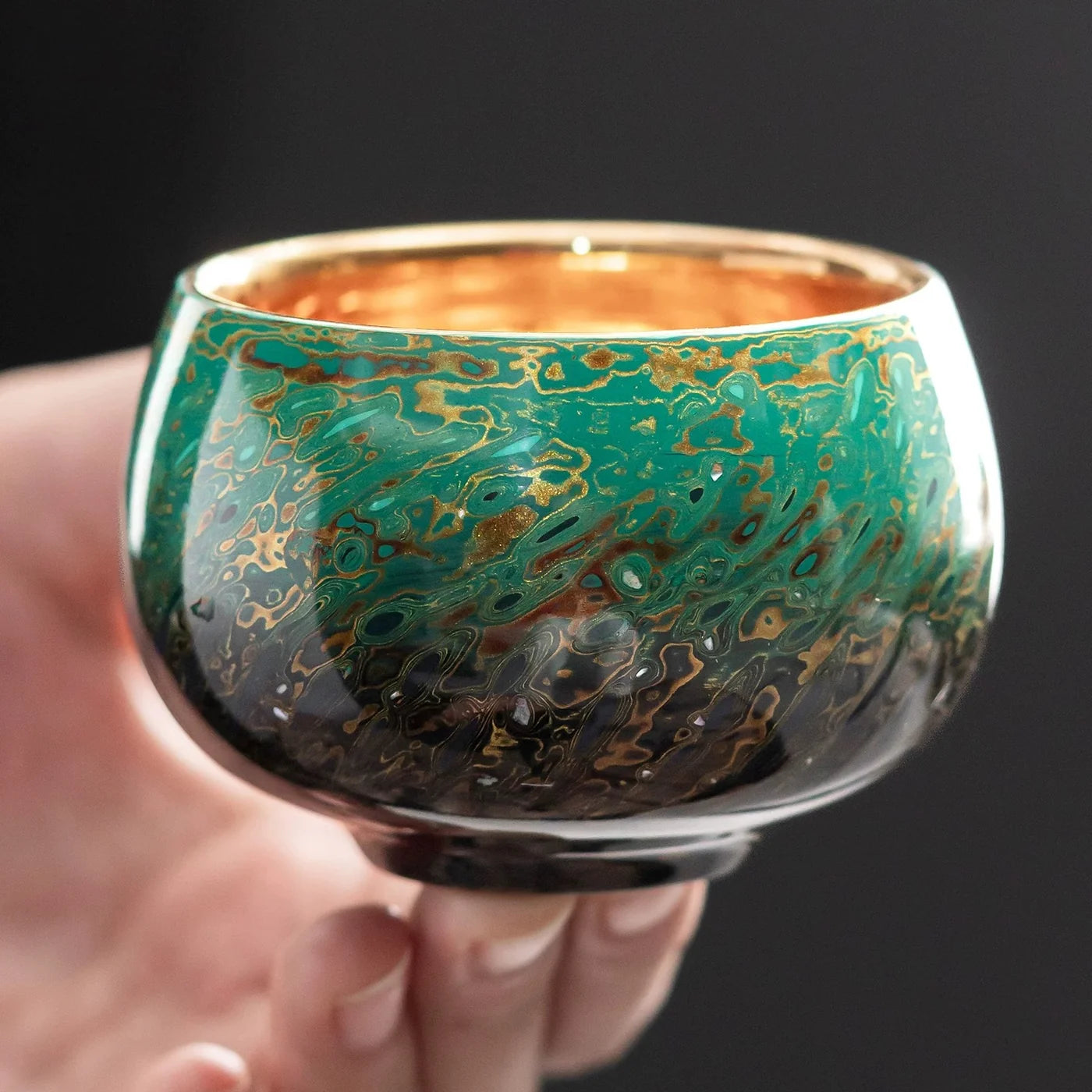 Midnight Radiance Handcrafted Raden Lacquerware Cup