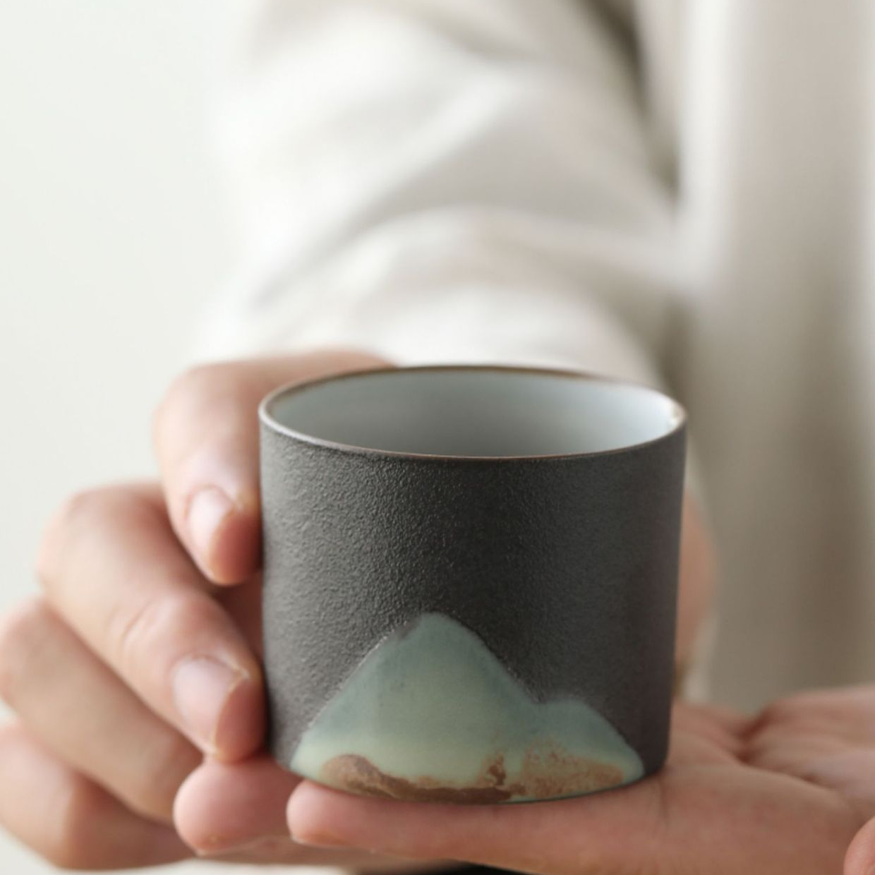 Art Tea Cup JianZhan Tenmoku Teacup Far Mountain