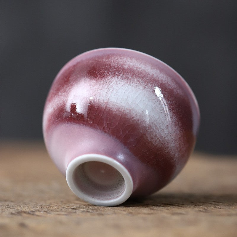 Art Tea Cup JianZhan Tenmoku Teacup Rose Bloom