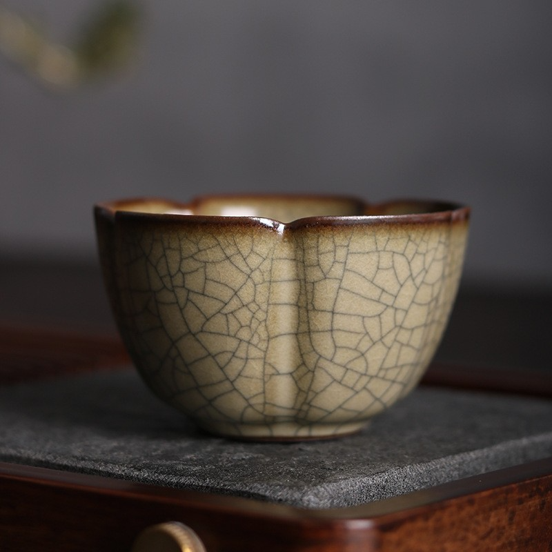 Art Tea Cup JianZhan Tenmoku Teacup Crack