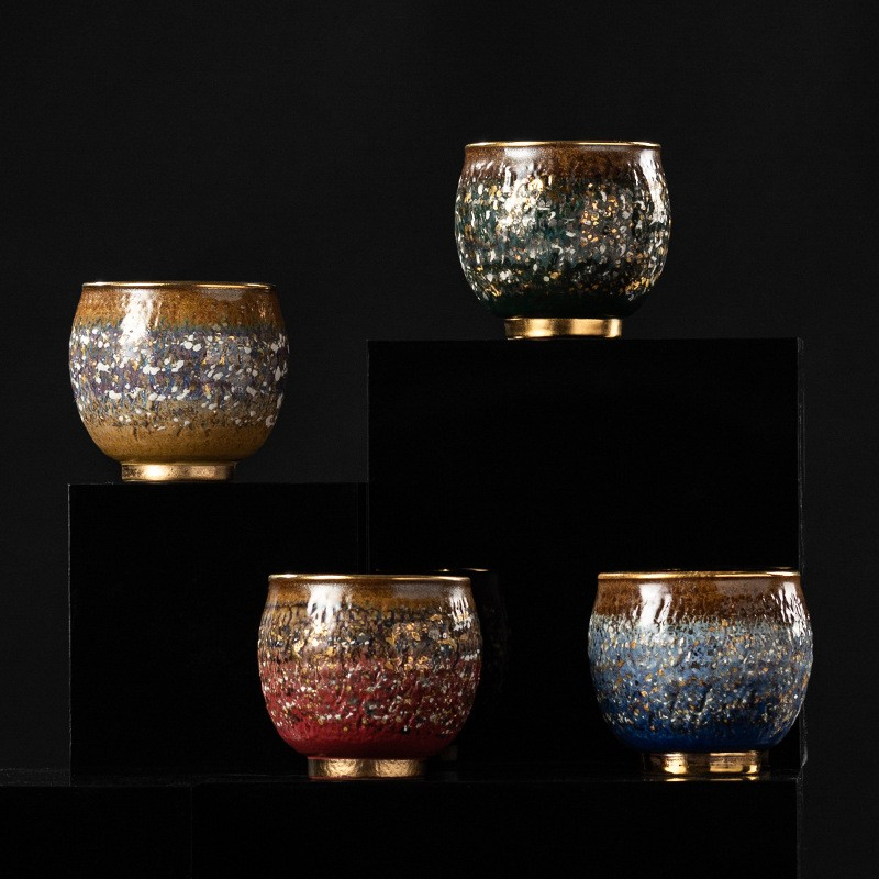 Art Tea Cup JianZhan Tenmoku Teacup Starshine