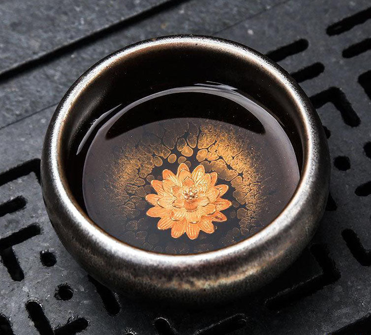Lotus Relief Tea Cup