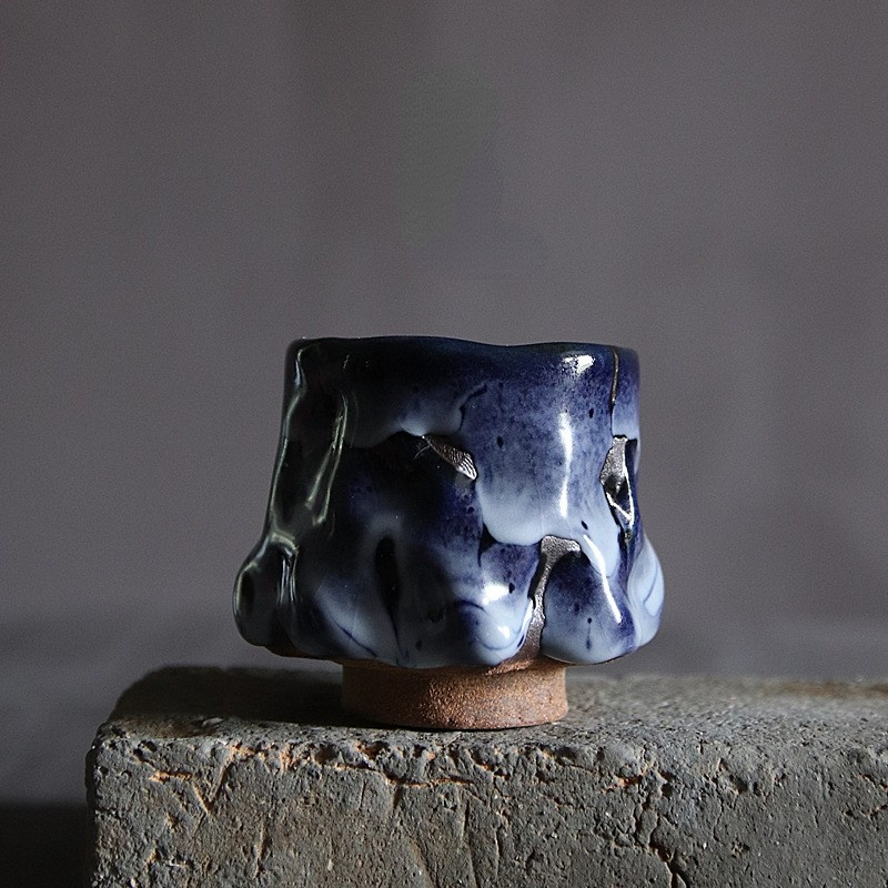 Art Tea Cup JianZhan Tenmoku Teacup Ripples