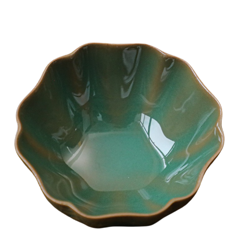 Red Green Pattern Ceramic Tea Cup