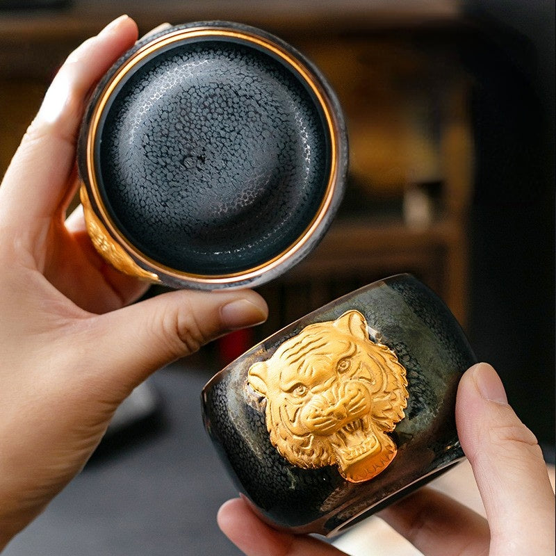 Golden Tiger Teacup