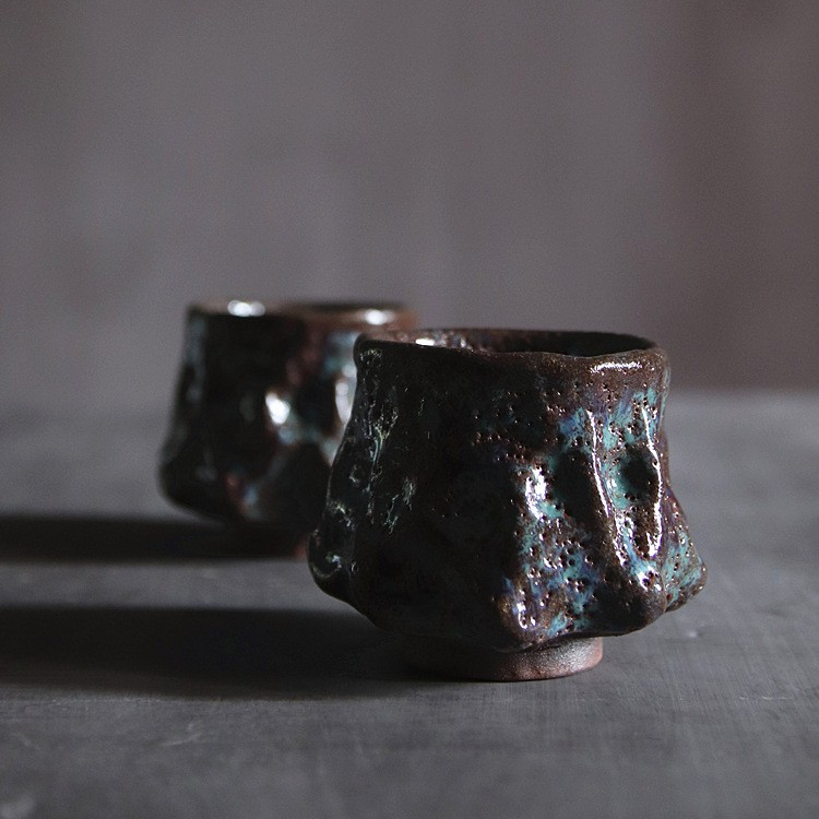 Art Tea Cup JianZhan Tenmoku Teacup Ripples