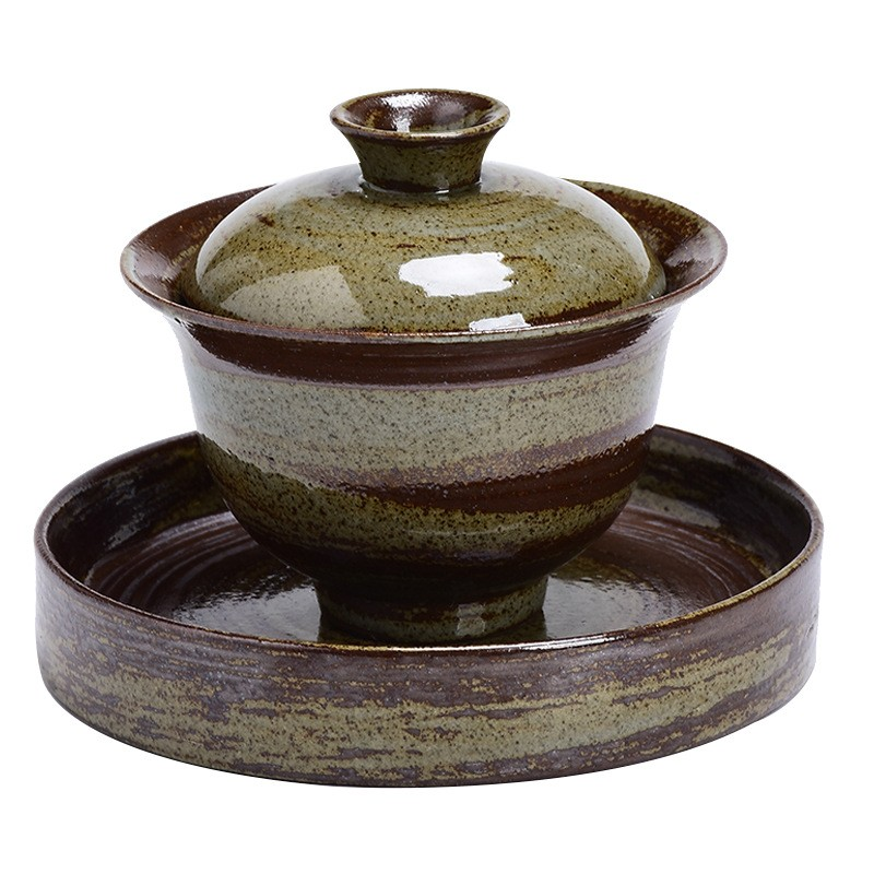 Art Tea Cup JianZhan Tenmoku Mottled Gai Wan
