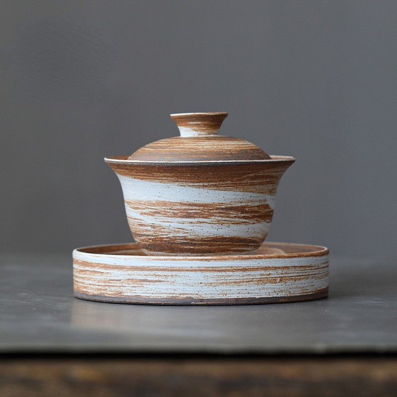 Art Tea Cup JianZhan Tenmoku Mottled Gai Wan