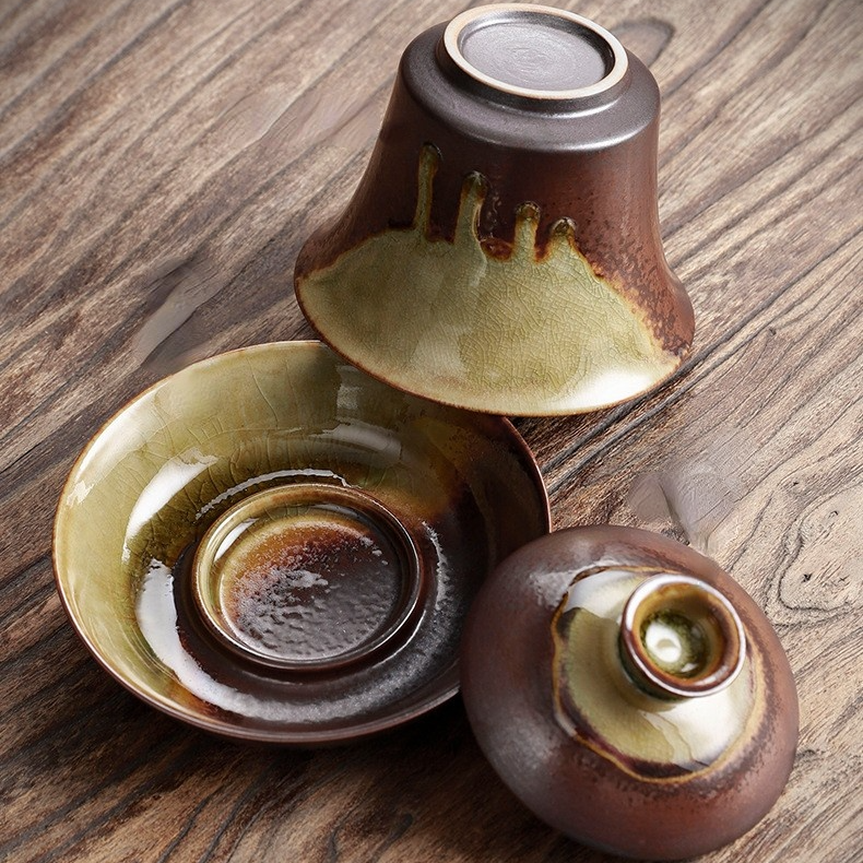 Art Tea Cup JianZhan Tenmoku Nature Gai Wan