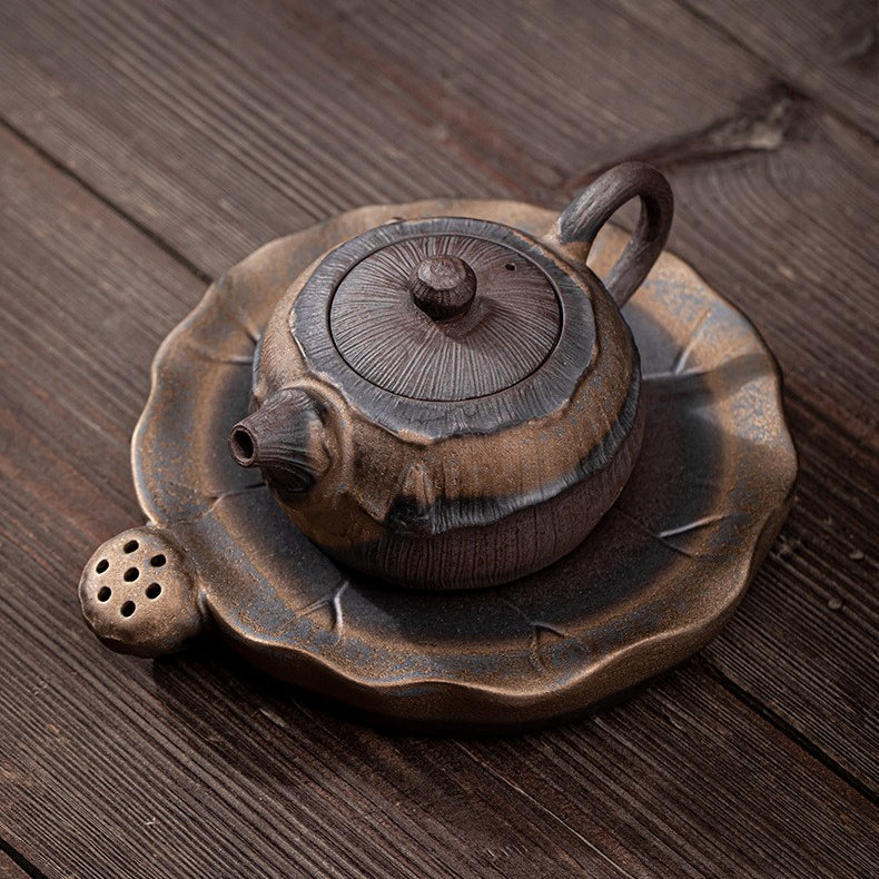 Art Tea Cup JianZhan Tenmoku Teapot Lotus