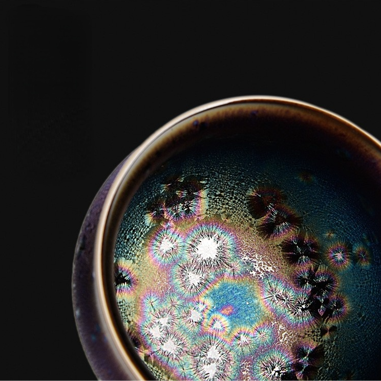 Art Tea Cup JianZhan Tenmoku Peacock Cup