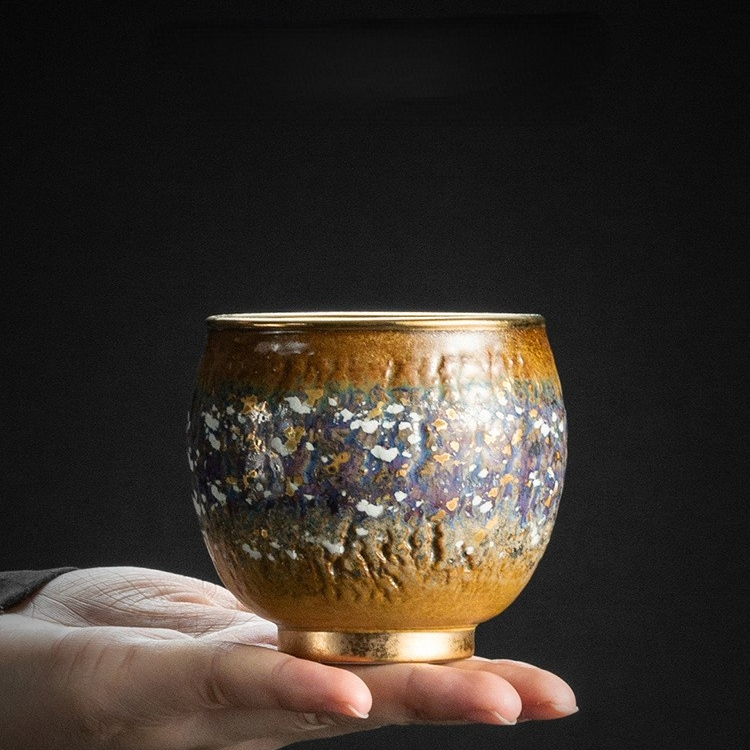 Art Tea Cup JianZhan Tenmoku Teacup Starshine