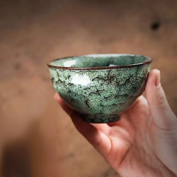 Art Tea Cup JianZhan Tenmoku Teacup Spring