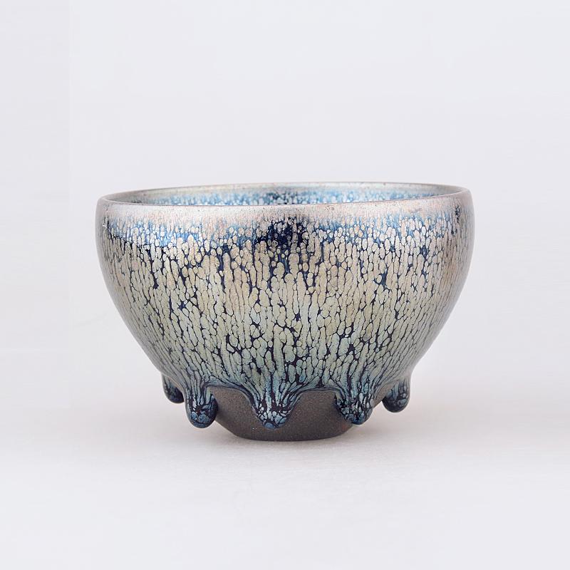 Art Tea Cup JianZhan Tenmoku Teacup Arctic