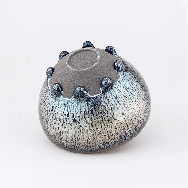 Art Tea Cup JianZhan Tenmoku Teacup Arctic