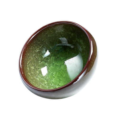 Emerald Green Tenmoku Ceramic Tea Cup
