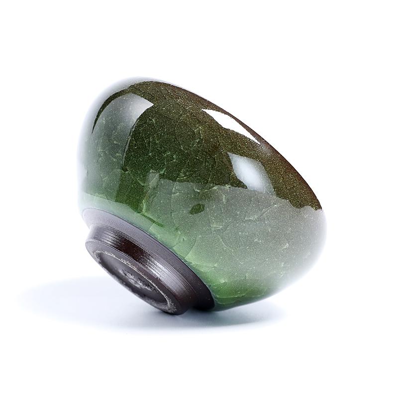 Art Tea Cup JianZhan Tenmoku Tea Cup Emerald
