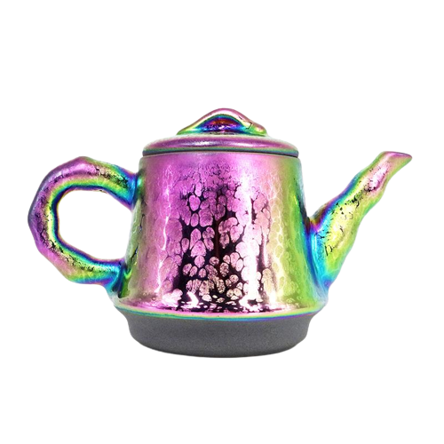 Dark Flow Tenmoku Ceramic Teapot