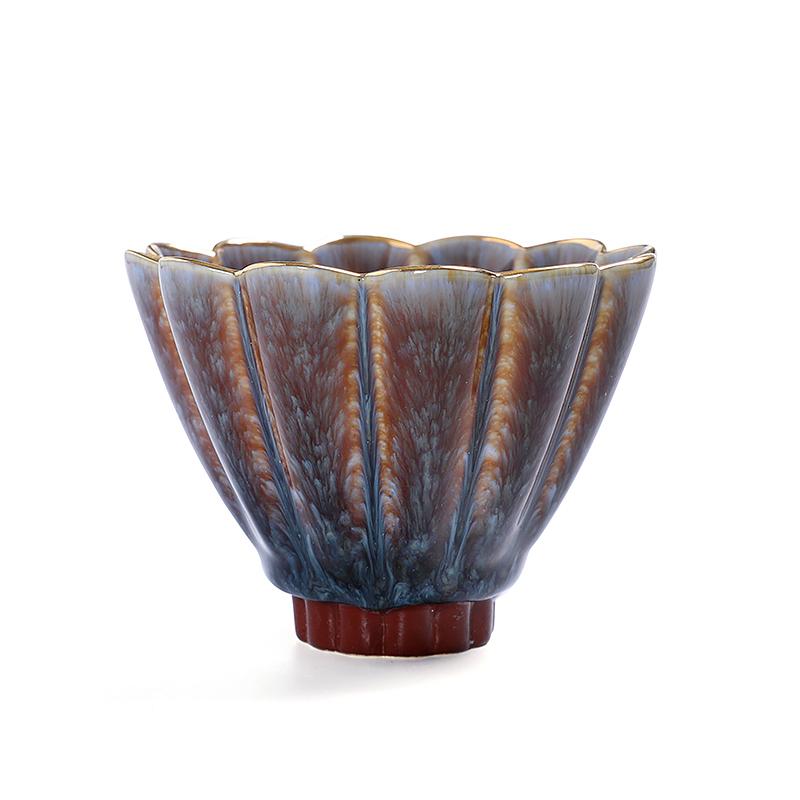 Art Tea Cup JianZhan Tenmoku Teacup The Flower