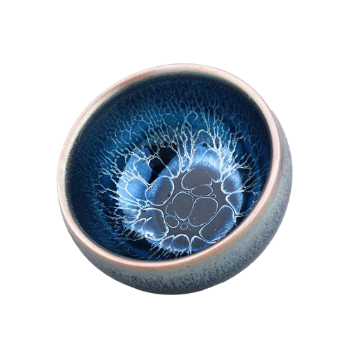 Jellyfish Tenmoku Ceramic Tea Cup