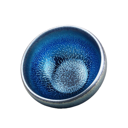 Laser Pattern Tenmoku Ceramic Tea Cup