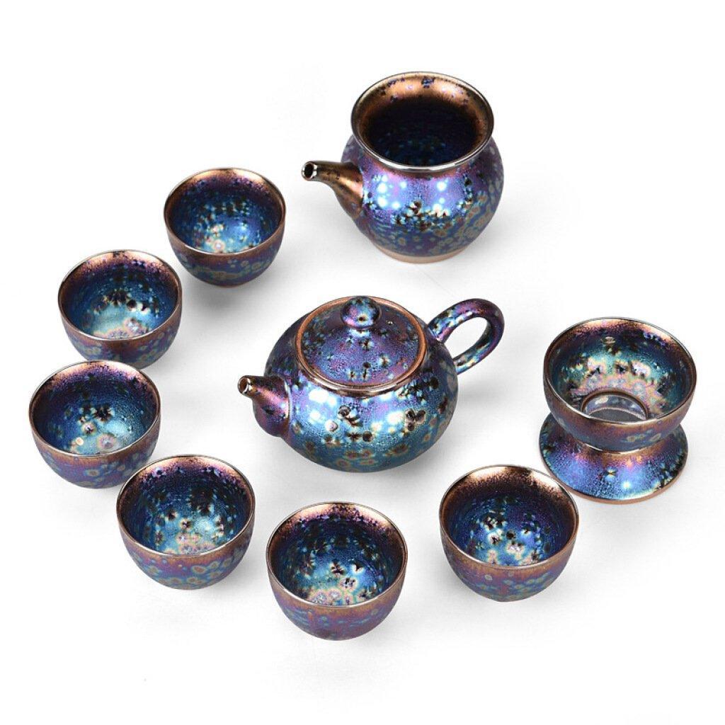 Art Tea Set JianZhan Tenmoku Tea Set Mulan