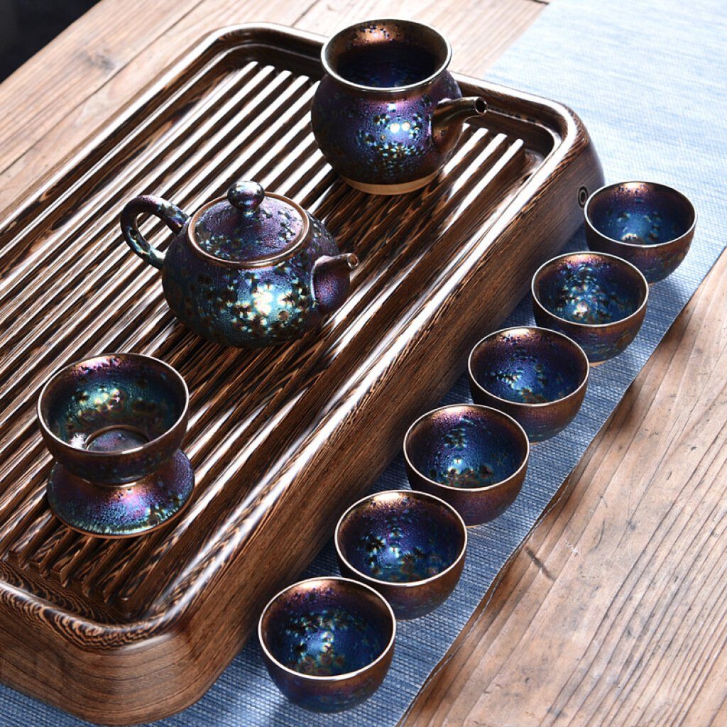 Art Tea Set JianZhan Tenmoku Tea Set Mulan