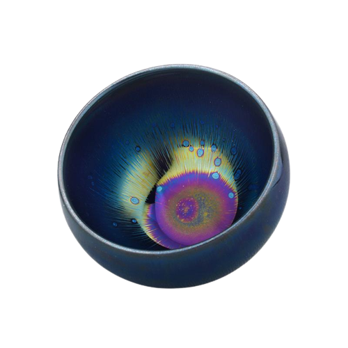 Northern Lights Tenmoku Ceramic Tea Cup