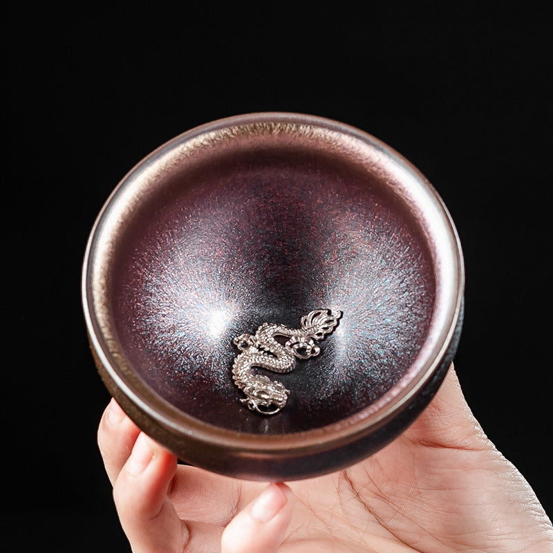 Yohen Tenmoku Glaze Tea Cup