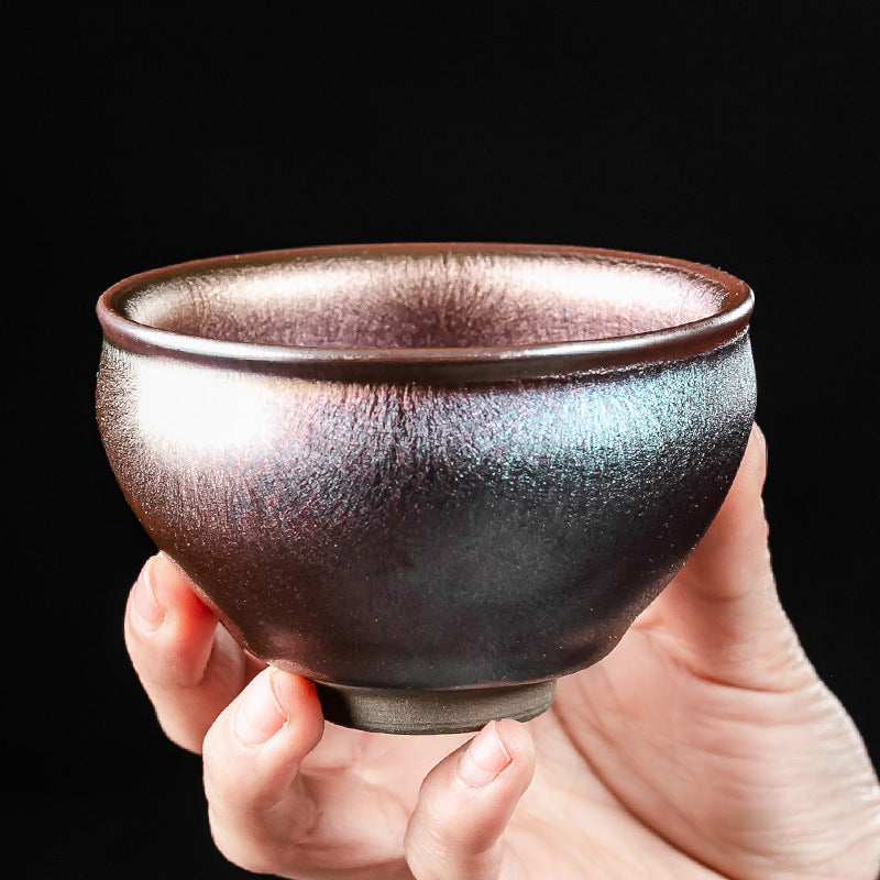 Yohen Tenmoku Glaze Tea Cup