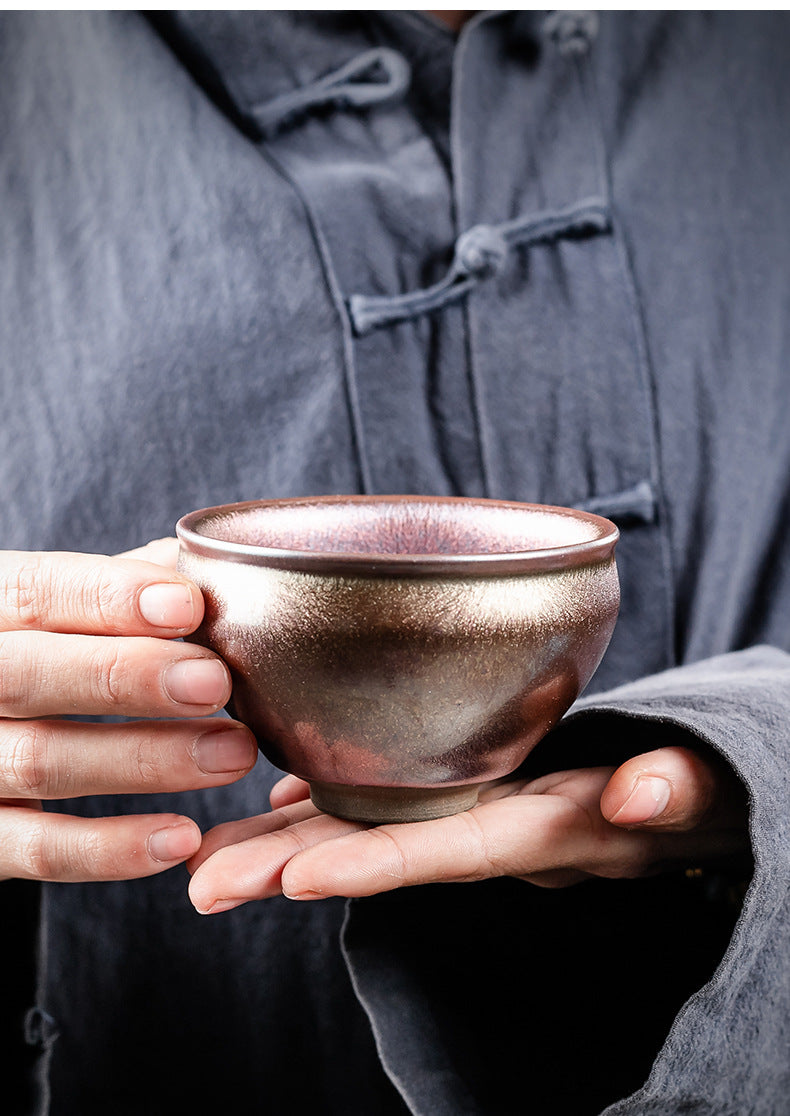 Yohen Tenmoku Glaze Tea Cup