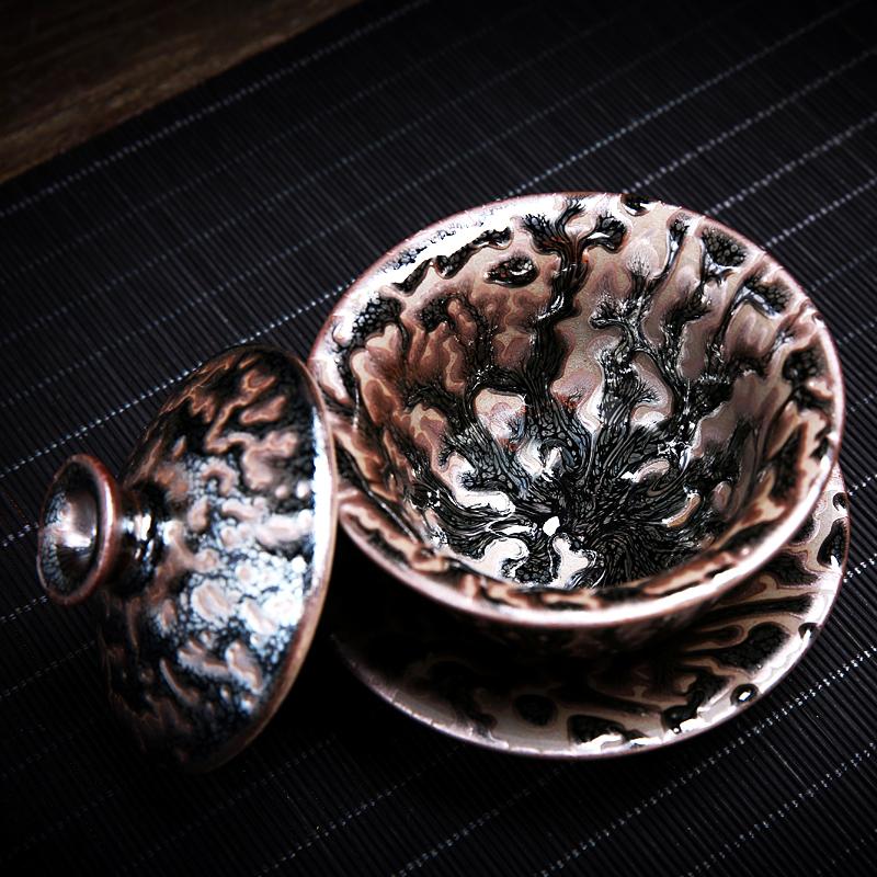 Art Tea Cup JianZhan Tenmoku Tea Set Oni