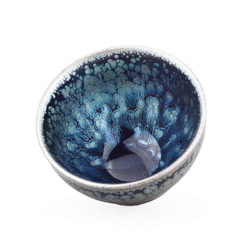 Art Tea Cup JianZhan Tenmoku Teacup Peacock