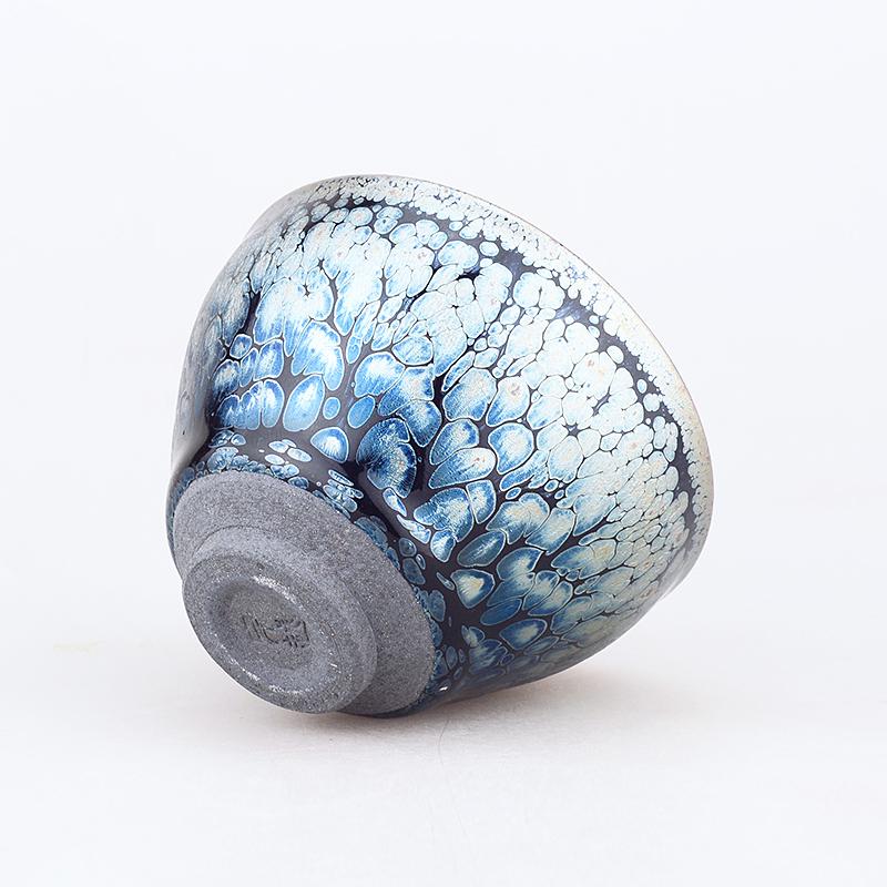 Art Tea Cup JianZhan Tenmoku Teacup Peacock