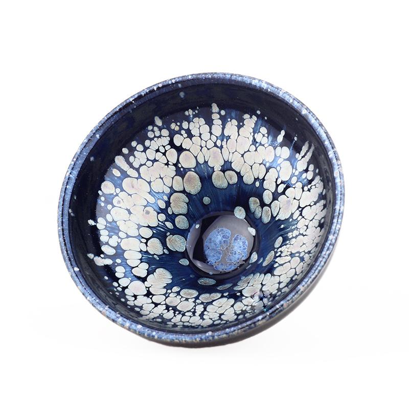 Art Tea Cup JianZhan Tenmoku Teacup Snow