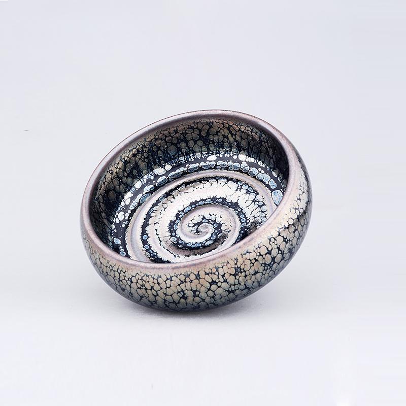 Art Tea Cup JianZhan Tenmoku Teacup Swirl
