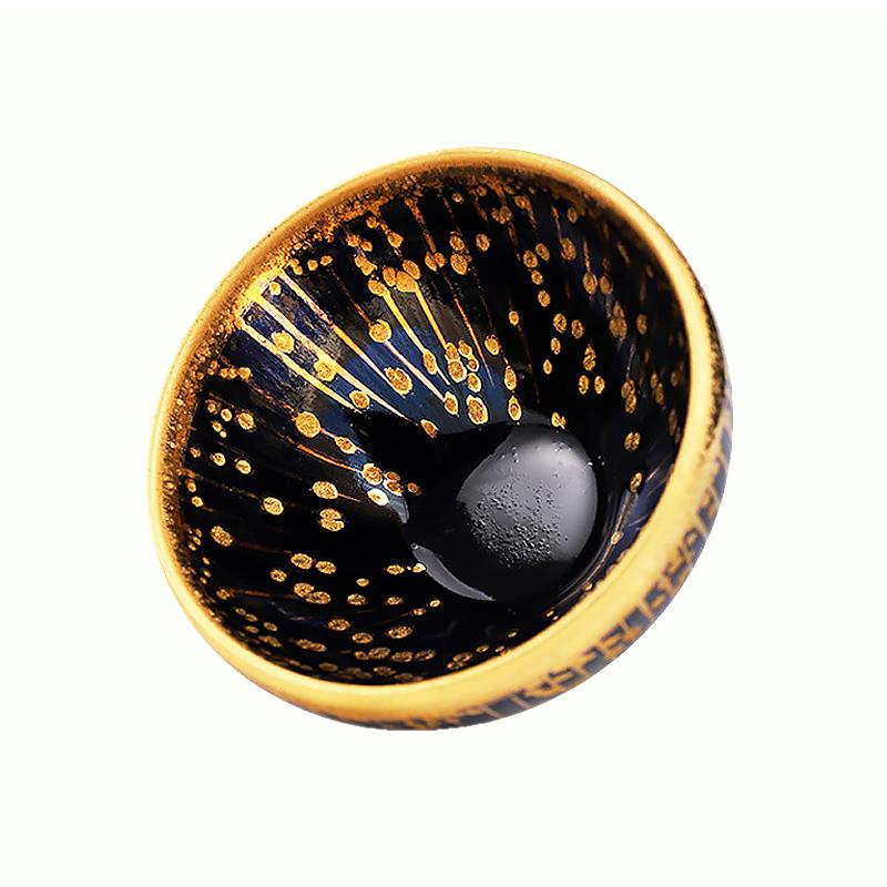 Art Tea Cup JianZhan Tenmoku Teacup Black Gold
