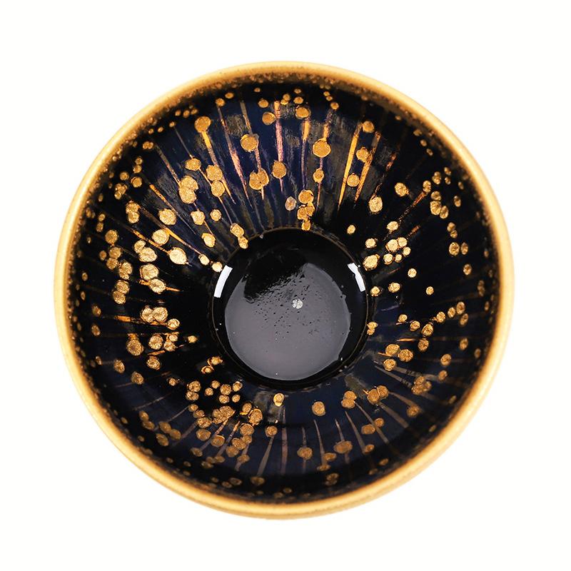 Art Tea Cup JianZhan Tenmoku Teacup Black Gold
