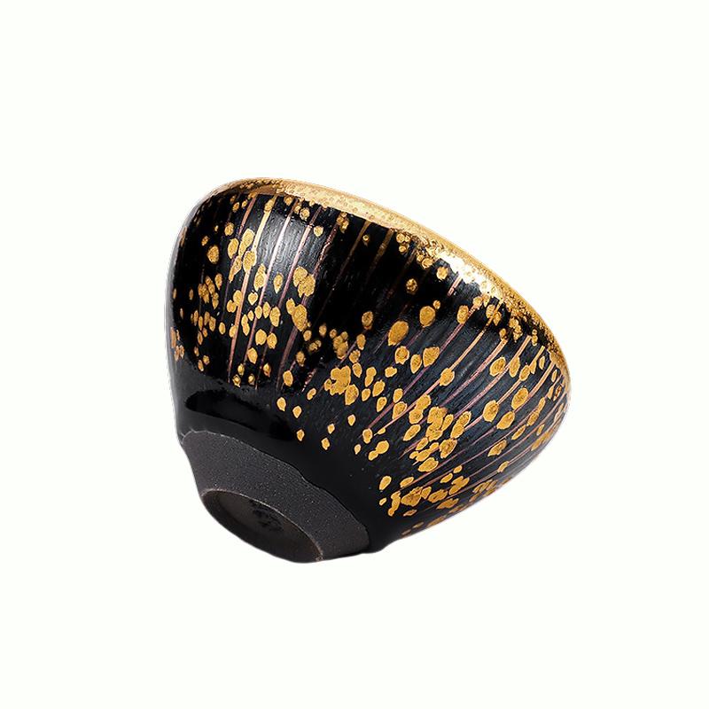 Art Tea Cup JianZhan Tenmoku Teacup Black Gold