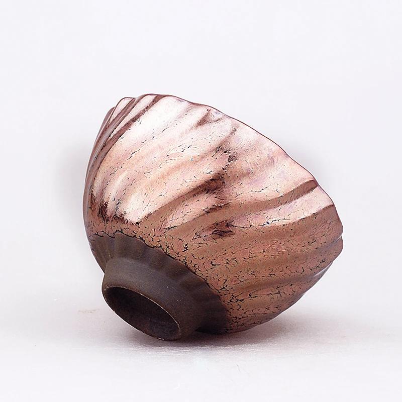 Art Tea Cup JianZhan Tenmoku Teacup Rose Gold