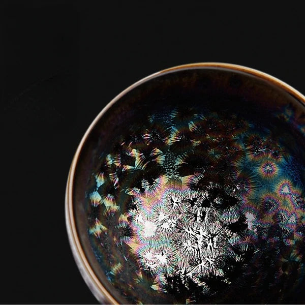 Art Tea Cup JianZhan Tenmoku Peacock Cup