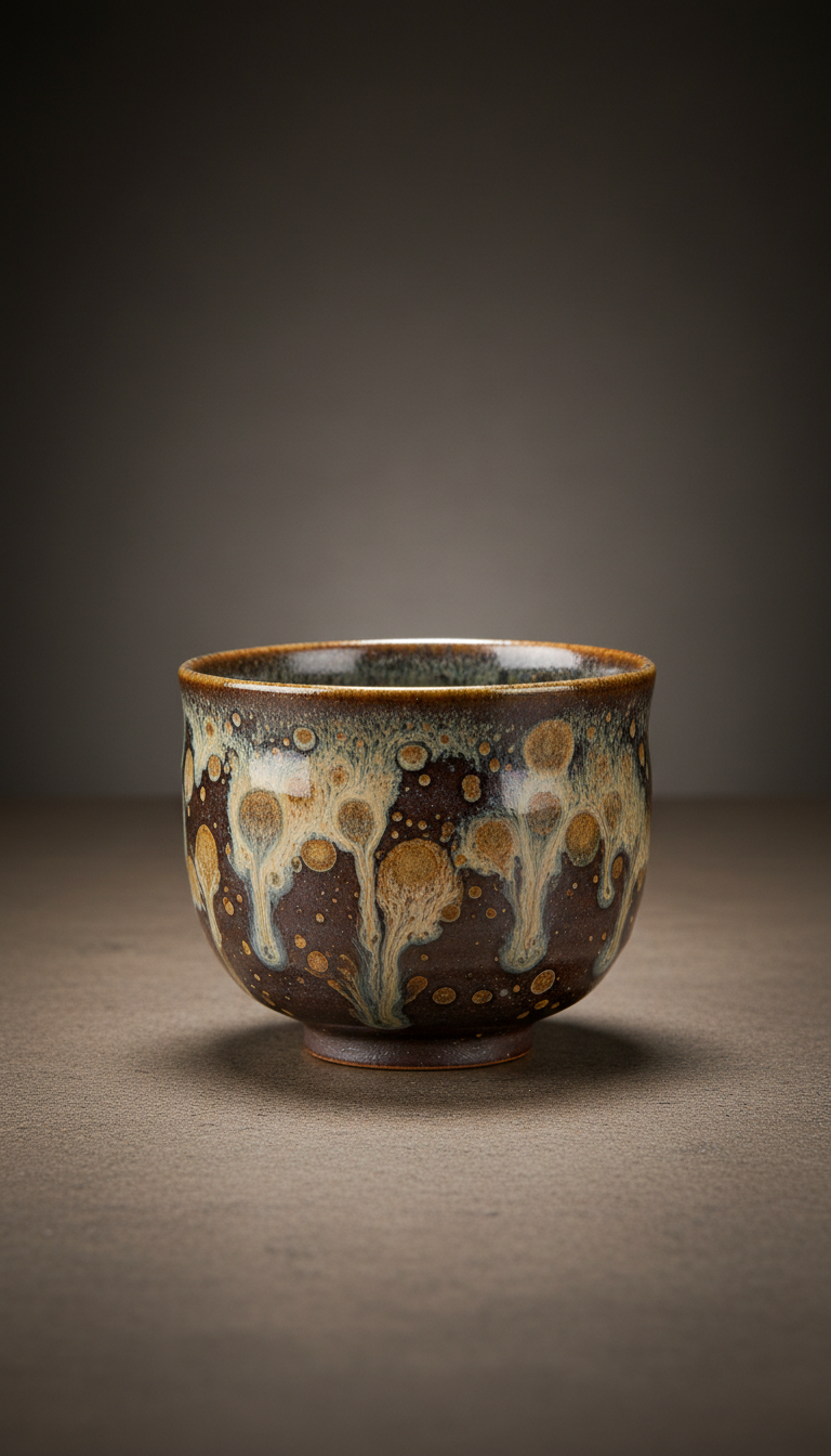 Tea ash glaze collector’s cup
