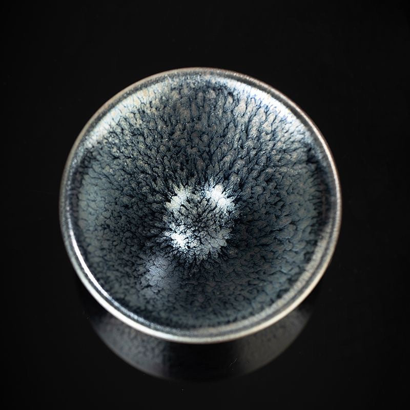 Bamboo Hat-Shaped Oil-Spot Glaze Jianzhan Cup